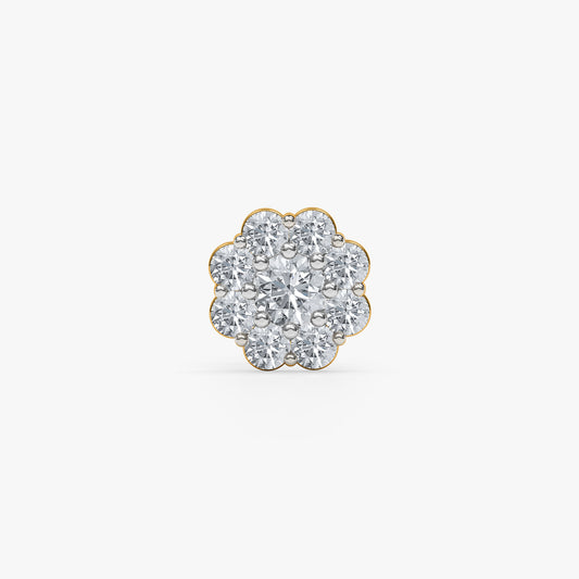 Gold Bloom Darling Lab Grown Diamond Nose Pin