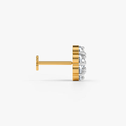 Gold Bloom Darling Lab Grown Diamond Nose Pin