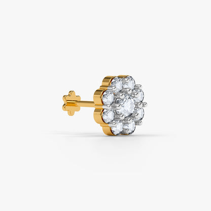 Gold Bloom Darling Lab Grown Diamond Nose Pin