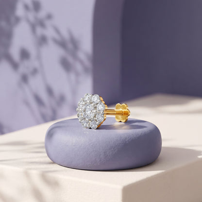 Gold Bloom Darling Lab Grown Diamond Nose Pin