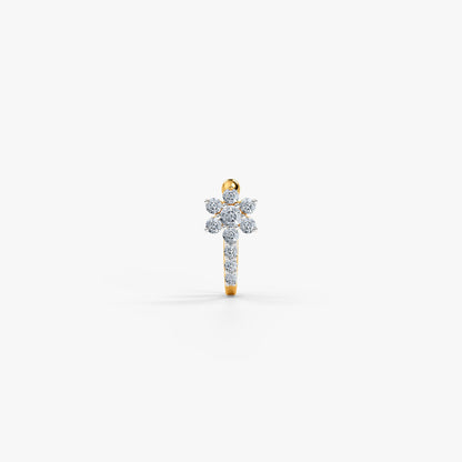 Gold Primrose Lab Grown Diamond Nose Pin