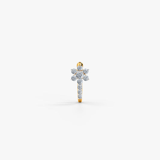 Gold Primrose Lab Grown Diamond Nose Pin