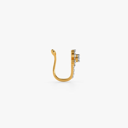 Gold Primrose Lab Grown Diamond Nose Pin