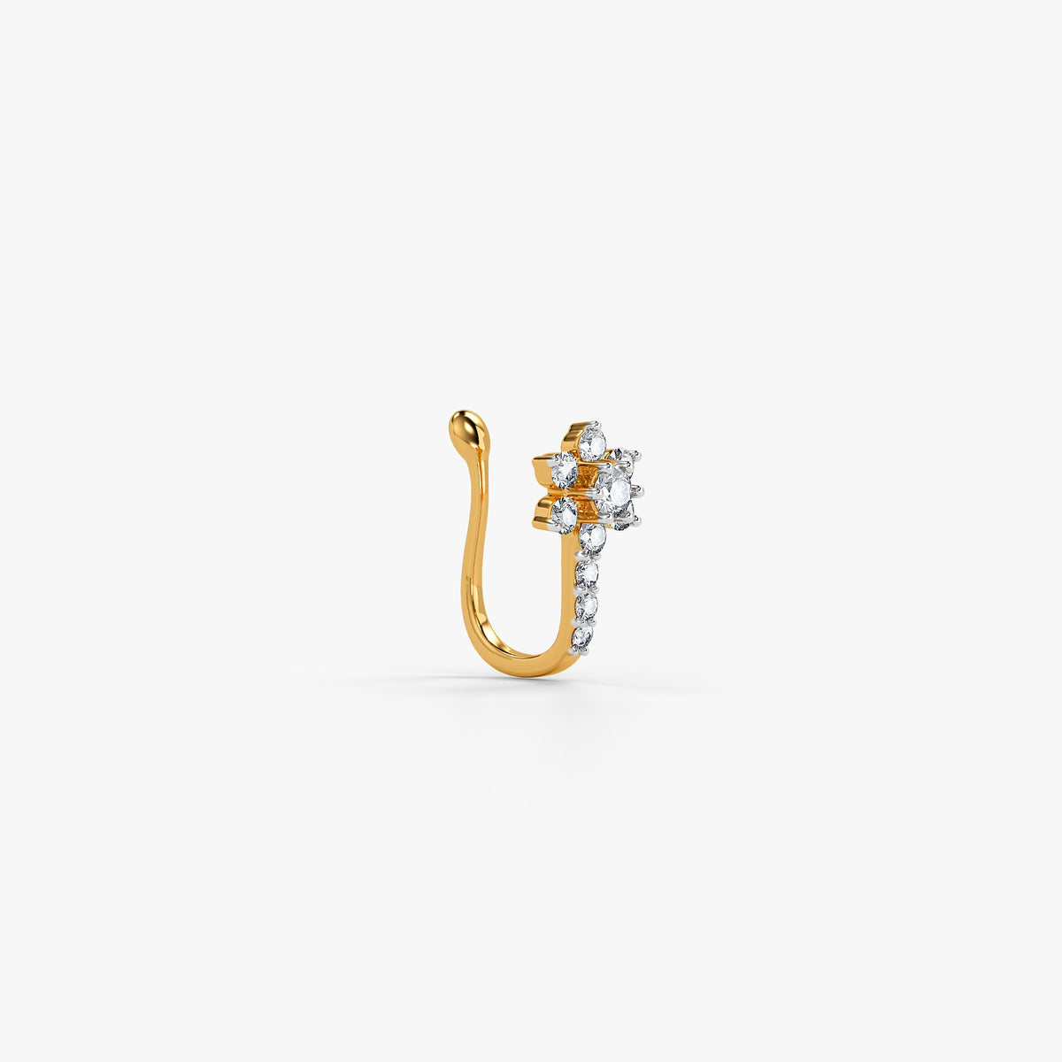Gold Primrose Lab Grown Diamond Nose Pin