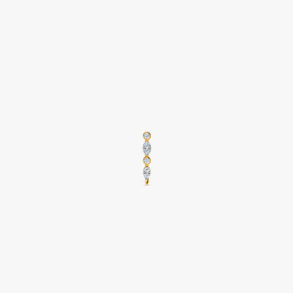 Gold Iridesa Lab Grown Diamond Nose Pin