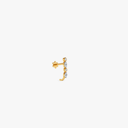 Gold Iridesa Lab Grown Diamond Nose Pin