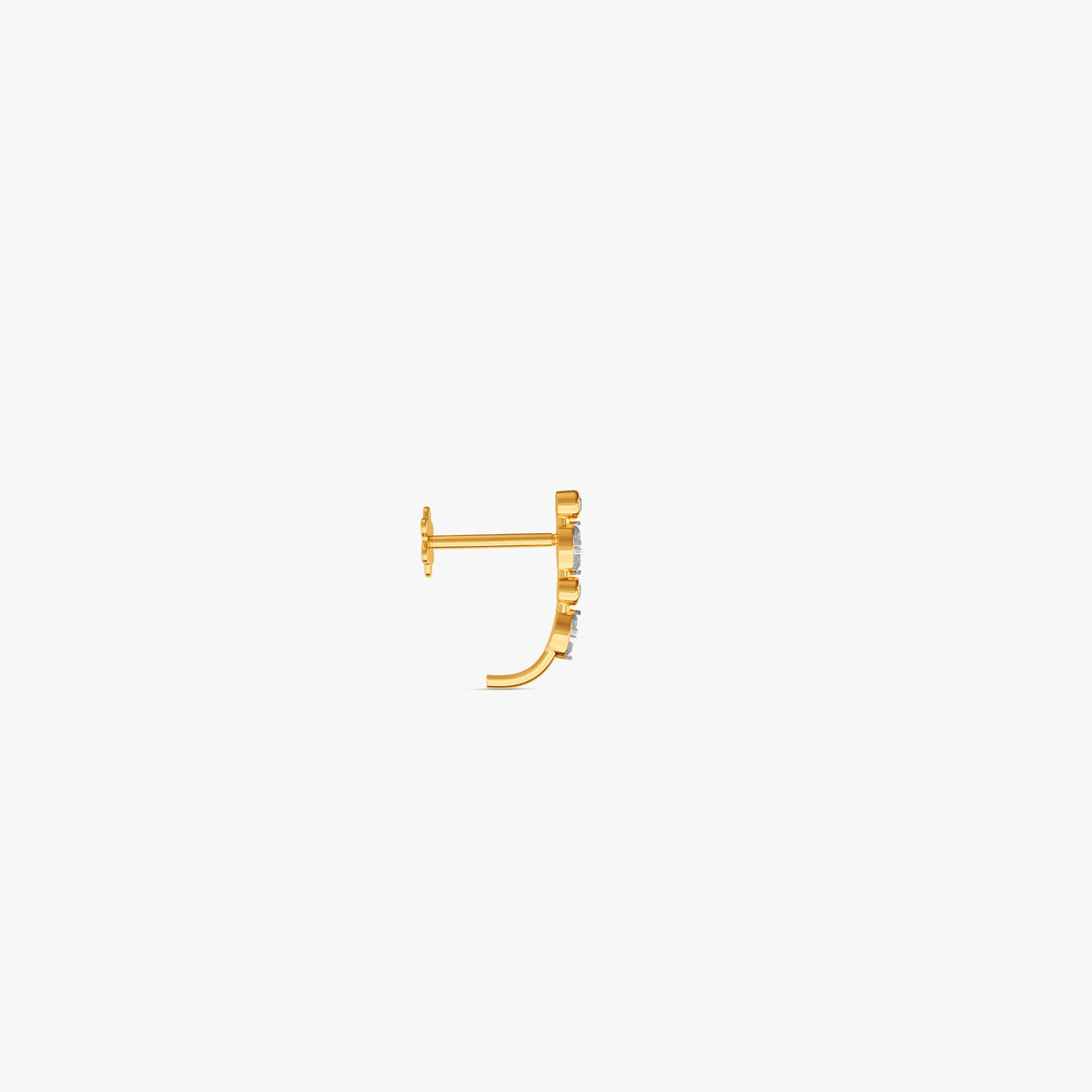 Gold Iridesa Lab Grown Diamond Nose Pin