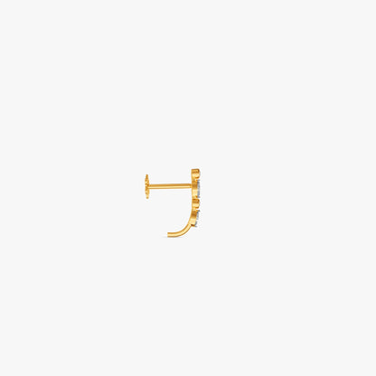 Gold Iridesa Lab Grown Diamond Nose Pin