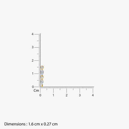 Gold Iridesa Lab Grown Diamond Nose Pin