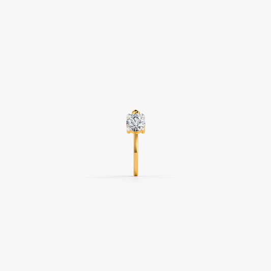 Gold Lucia Shine Lab Grown Diamond Nose Pin (Clip On)