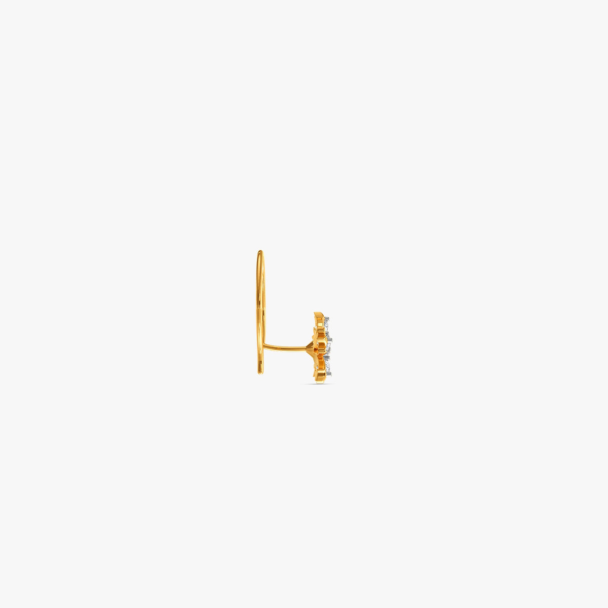 Gold Lanthe Fleur Lab Grown Diamond Nose Pin
