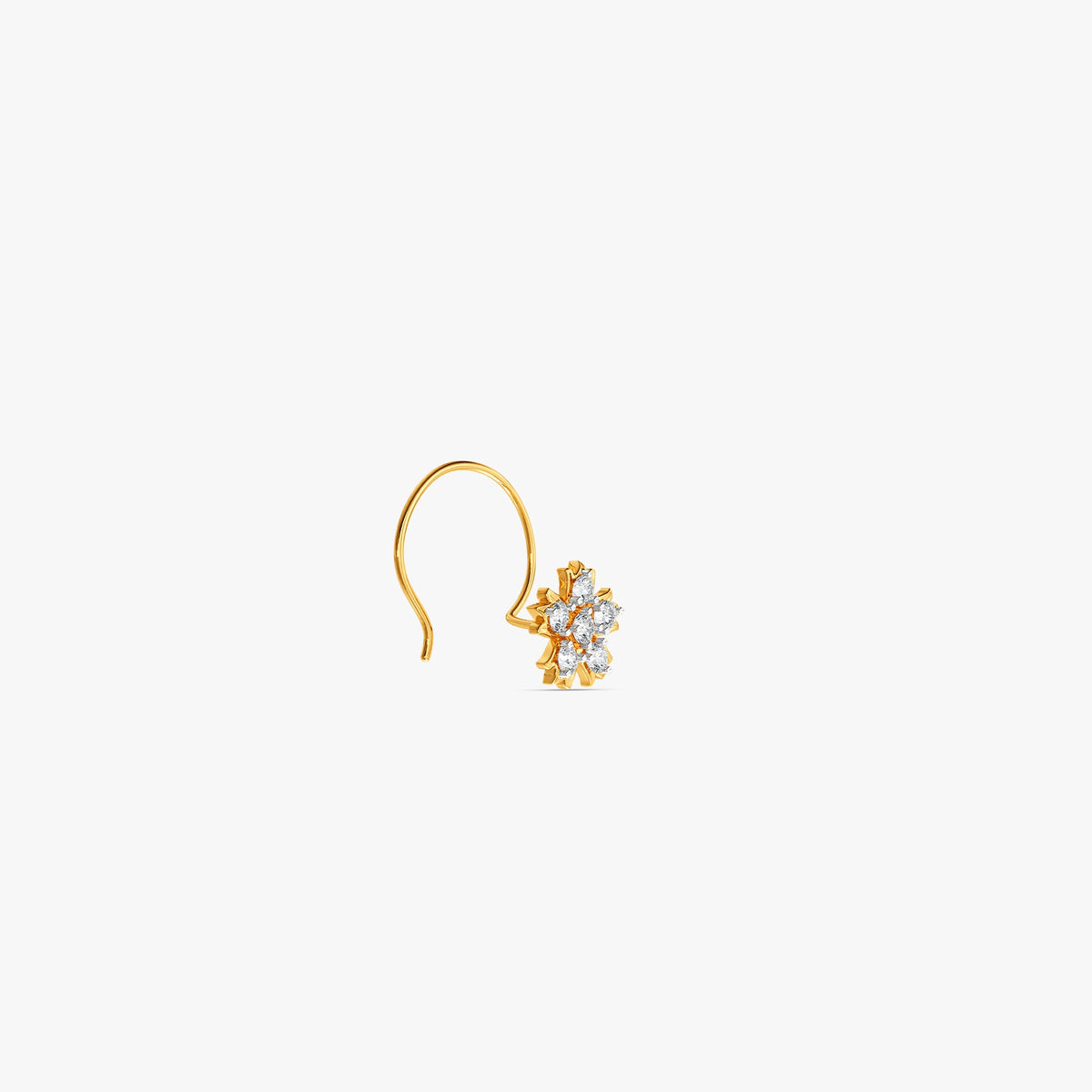 Gold Lanthe Fleur Lab Grown Diamond Nose Pin