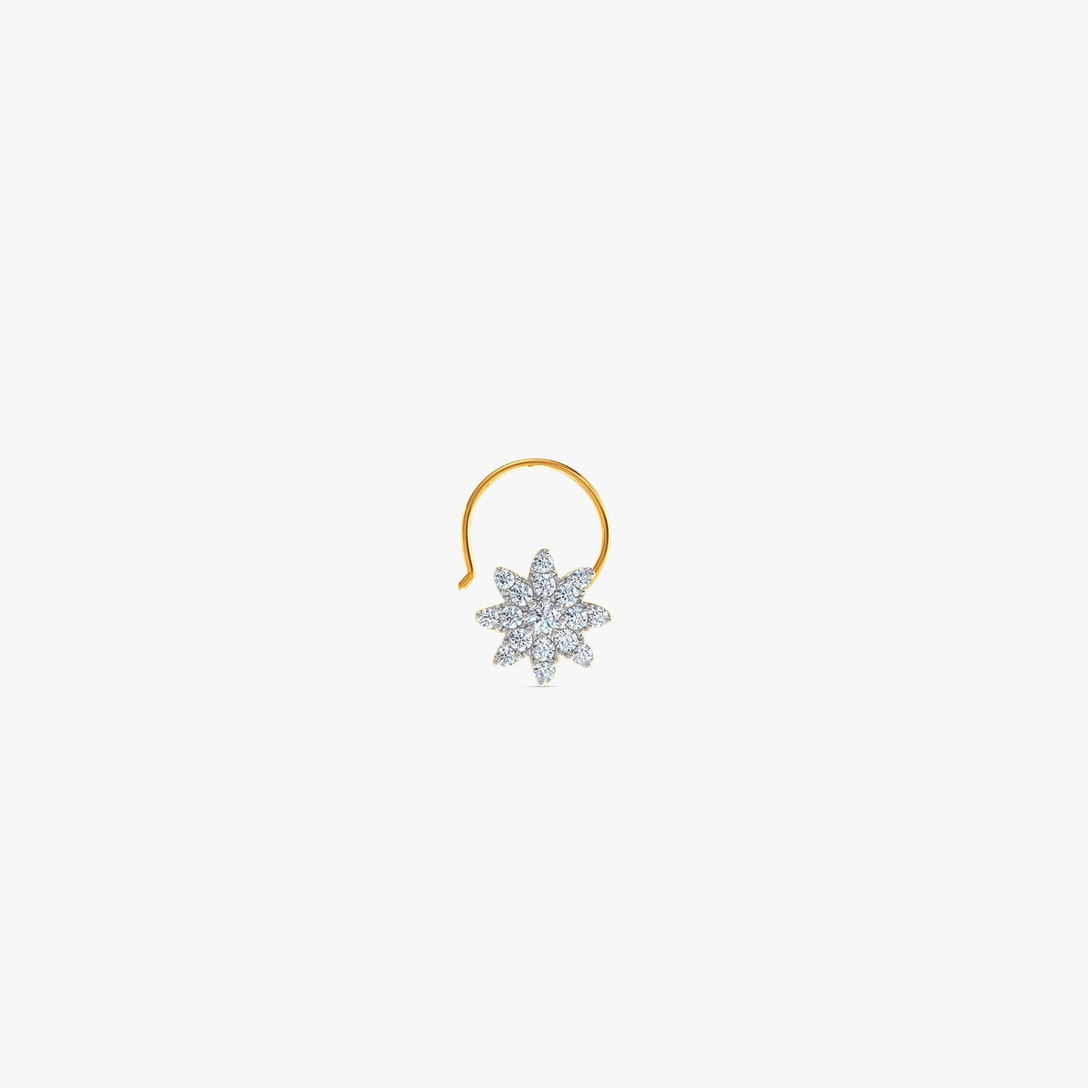 Gold Violette Bloom Lab Grown Diamond Nose Pin