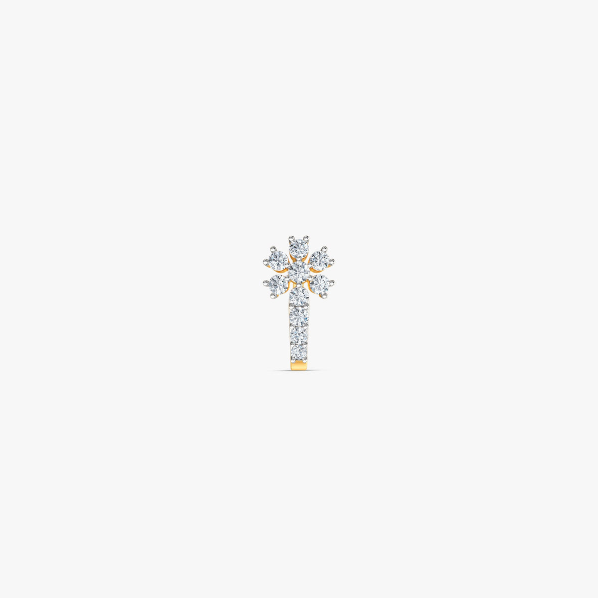 Gold Bellis Lab Grown Diamond Nose Pin (Clip On)