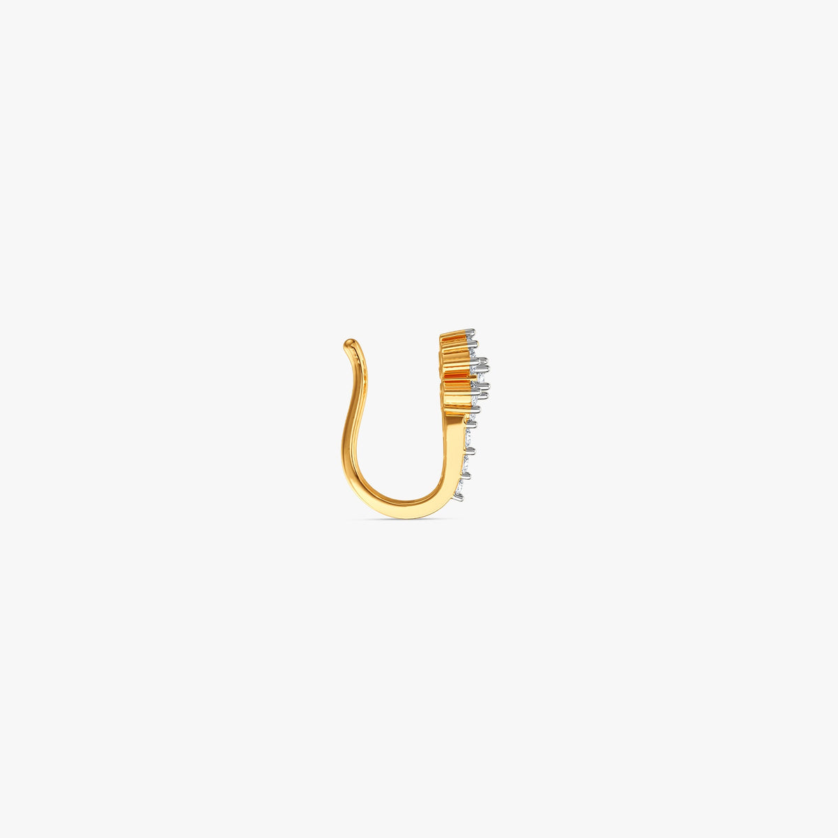 Gold Bellis Lab Grown Diamond Nose Pin (Clip On)