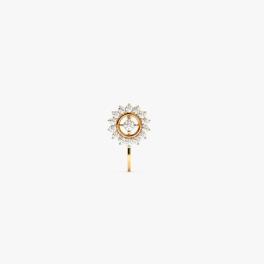 Gold Marisol Lab Grown Diamond Nose Pin (Clip On)