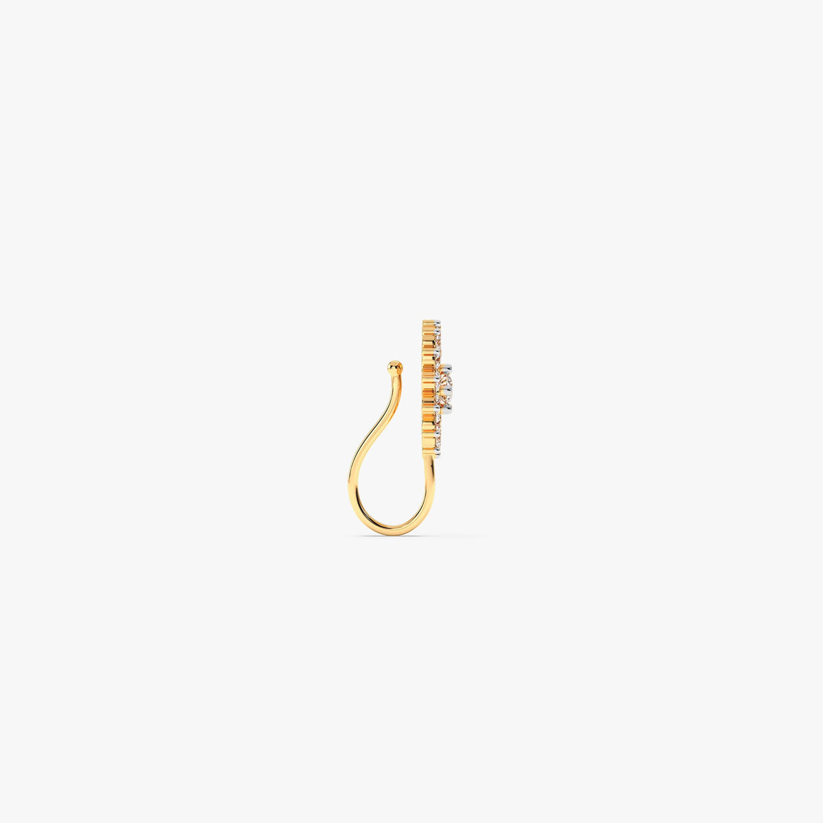 Gold Marisol Lab Grown Diamond Nose Pin (Clip On)