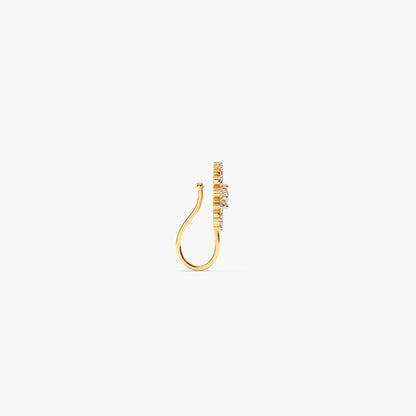 Gold Marisol Lab Grown Diamond Nose Pin (Clip On)