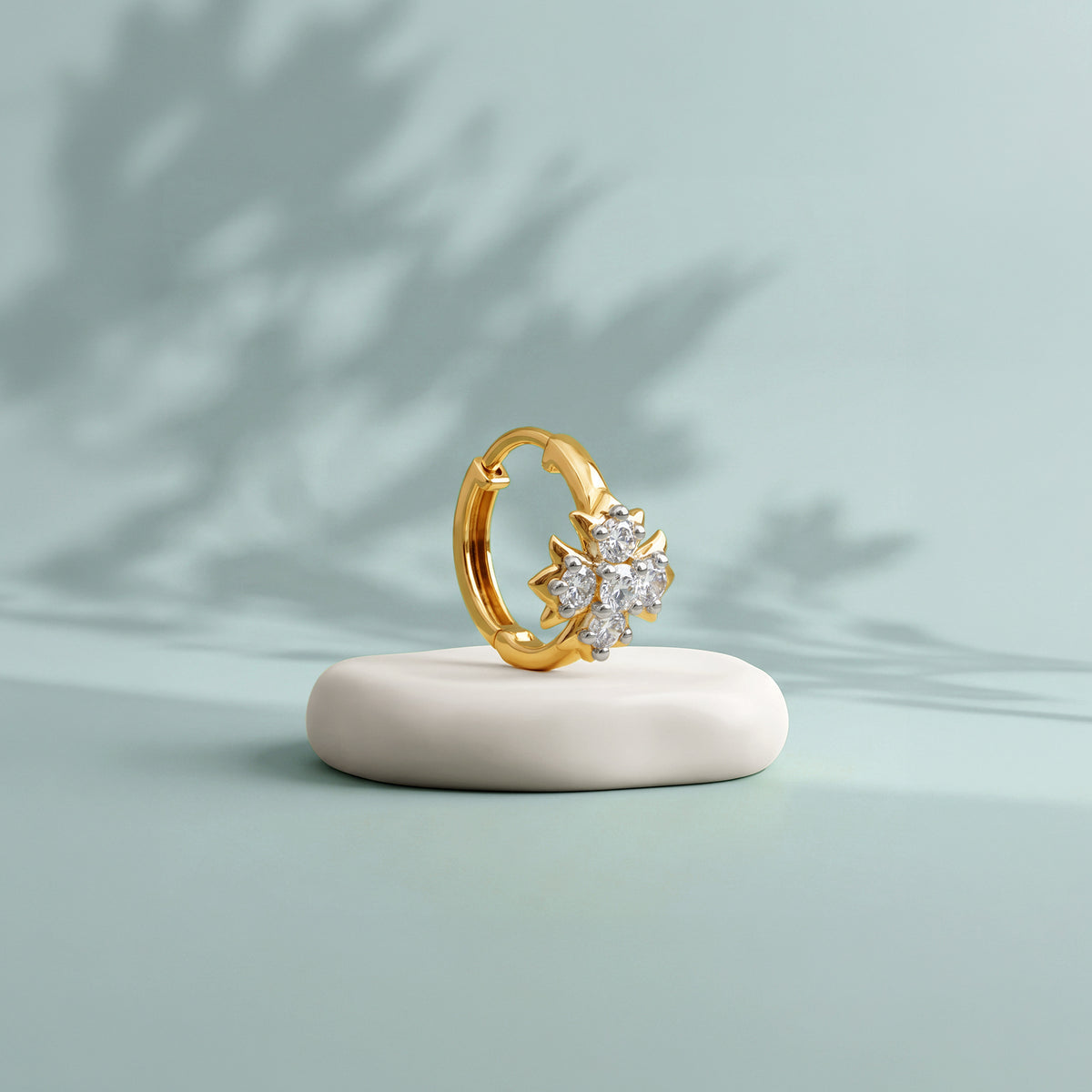 Gold Sumire Lab Grown Diamond Nose Ring
