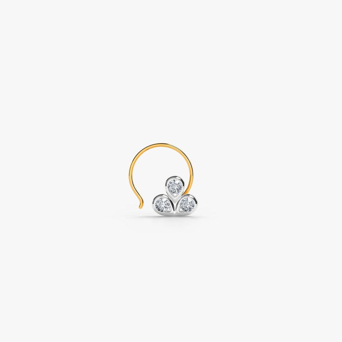 Gold Linnea Bloom Lab Grown Diamond Nose Pin