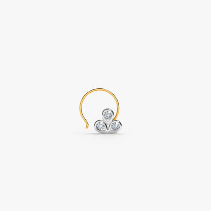 Gold Linnea Bloom Lab Grown Diamond Nose Pin