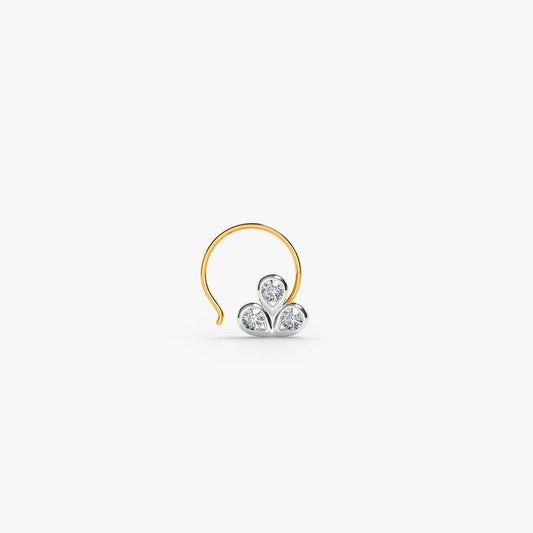 Gold Linnea Bloom Lab Grown Diamond Nose Pin