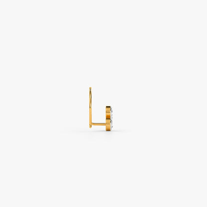 Gold Linnea Bloom Lab Grown Diamond Nose Pin