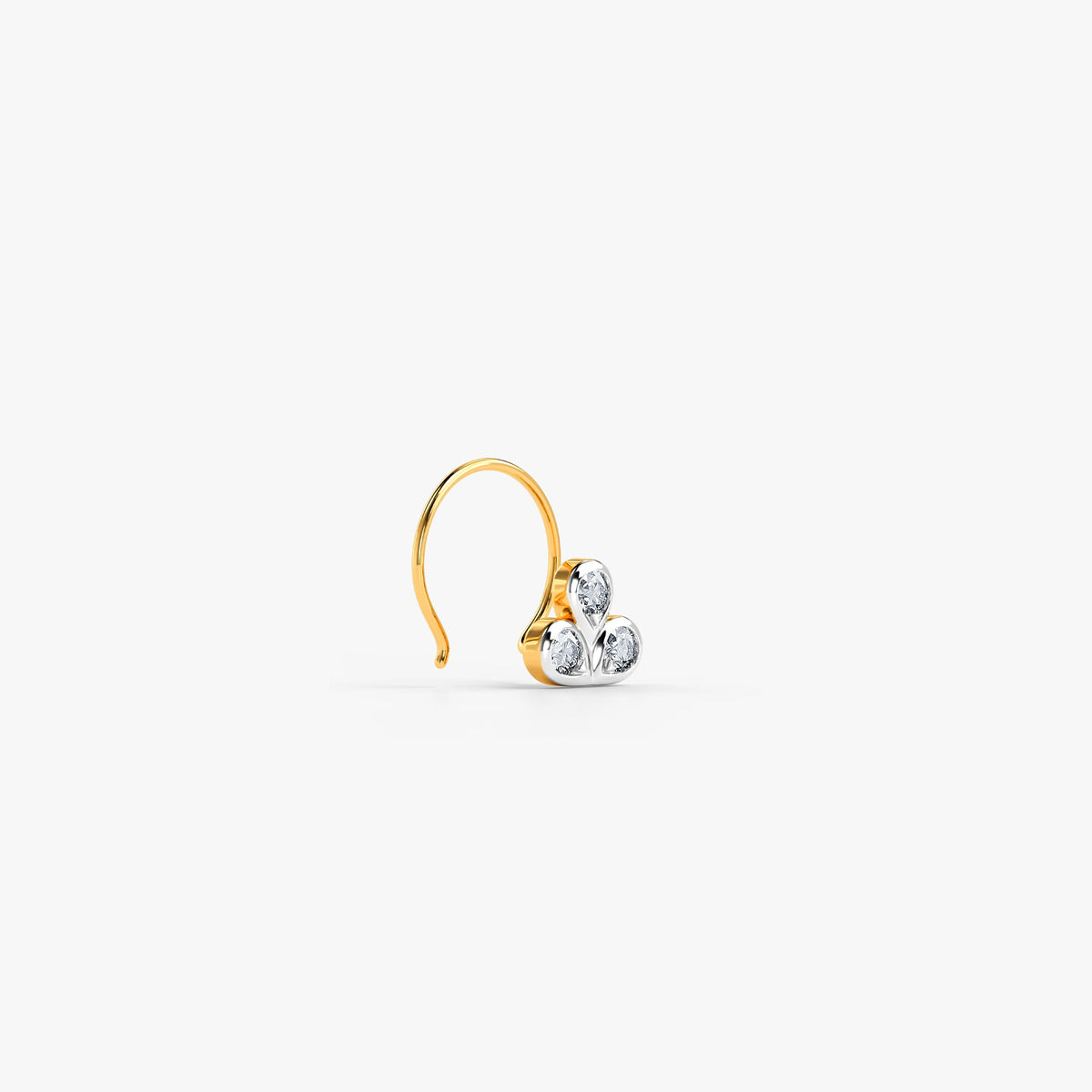 Gold Linnea Bloom Lab Grown Diamond Nose Pin