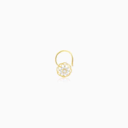 Gold Dreamy Marigold Diamond Nose Pin