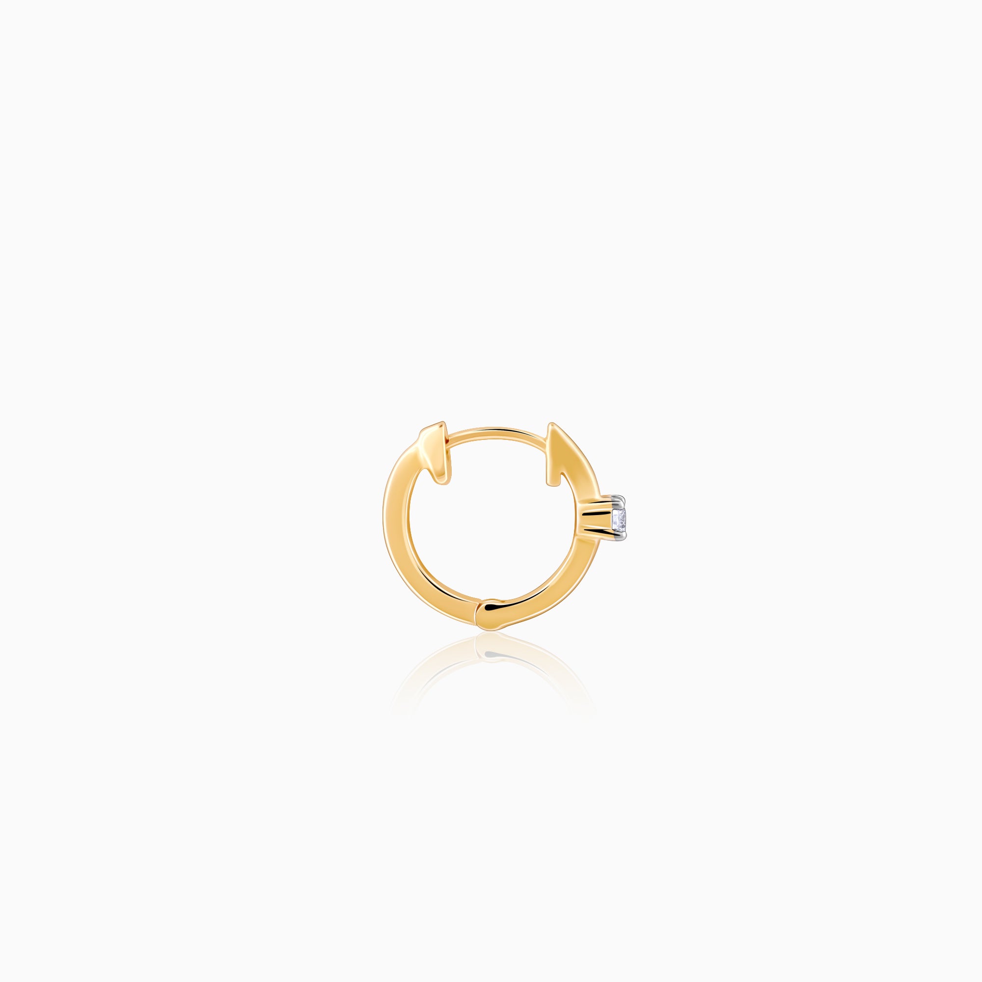 Gold Minimalistic Elegance Diamond Nose Ring - view 5