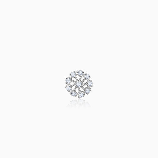 Gold Opulent Flower Diamond Nose Pin