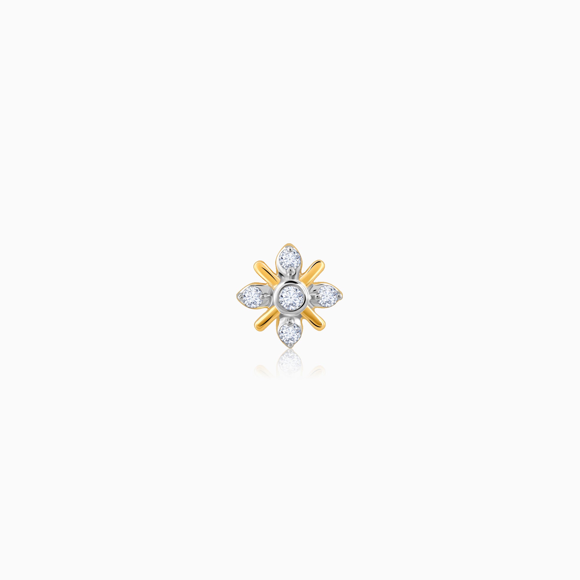 Gold Desirability Diamond Nose Pin - Image 1