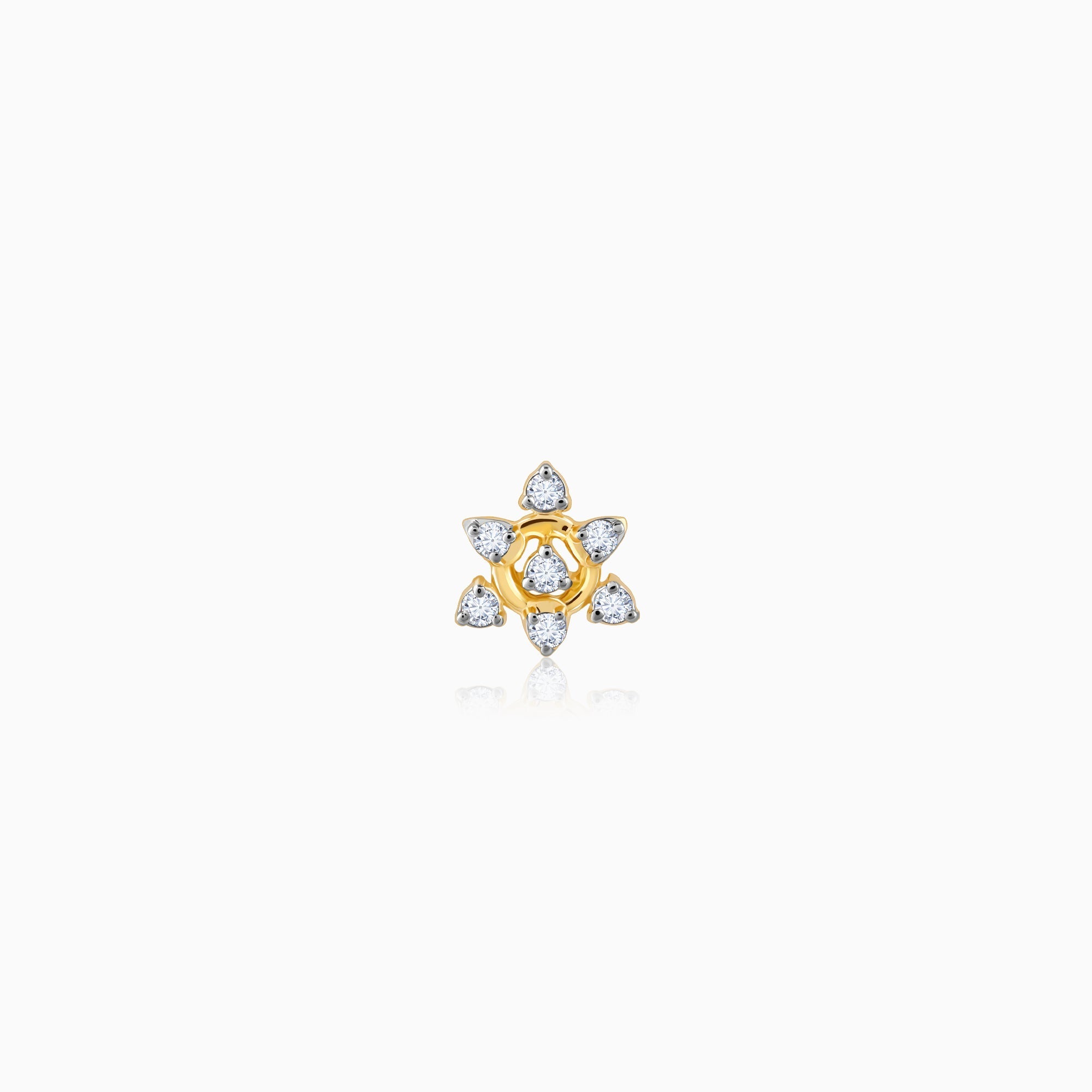 Gold Radiancy Diamond Nose Pin - Image 1