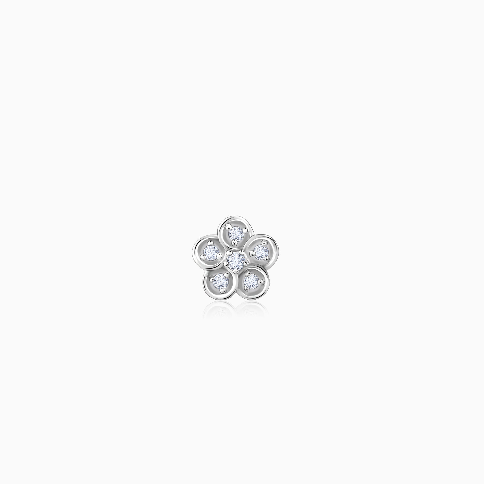 Gold Floare Diamond Nose Pin - Image 1