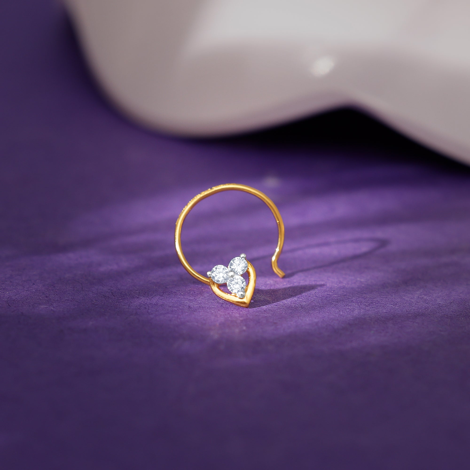 Gold So Lovely Diamond Nose Ring - view 2