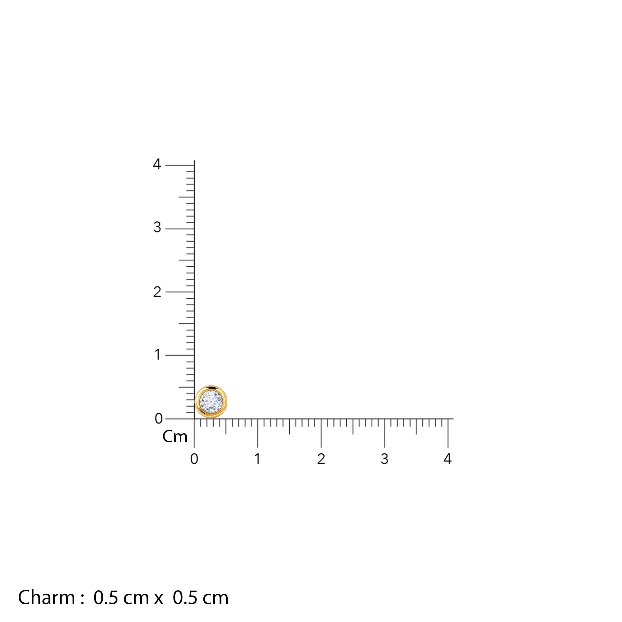 Gold Circolare Diamond Nose Pin - view 4