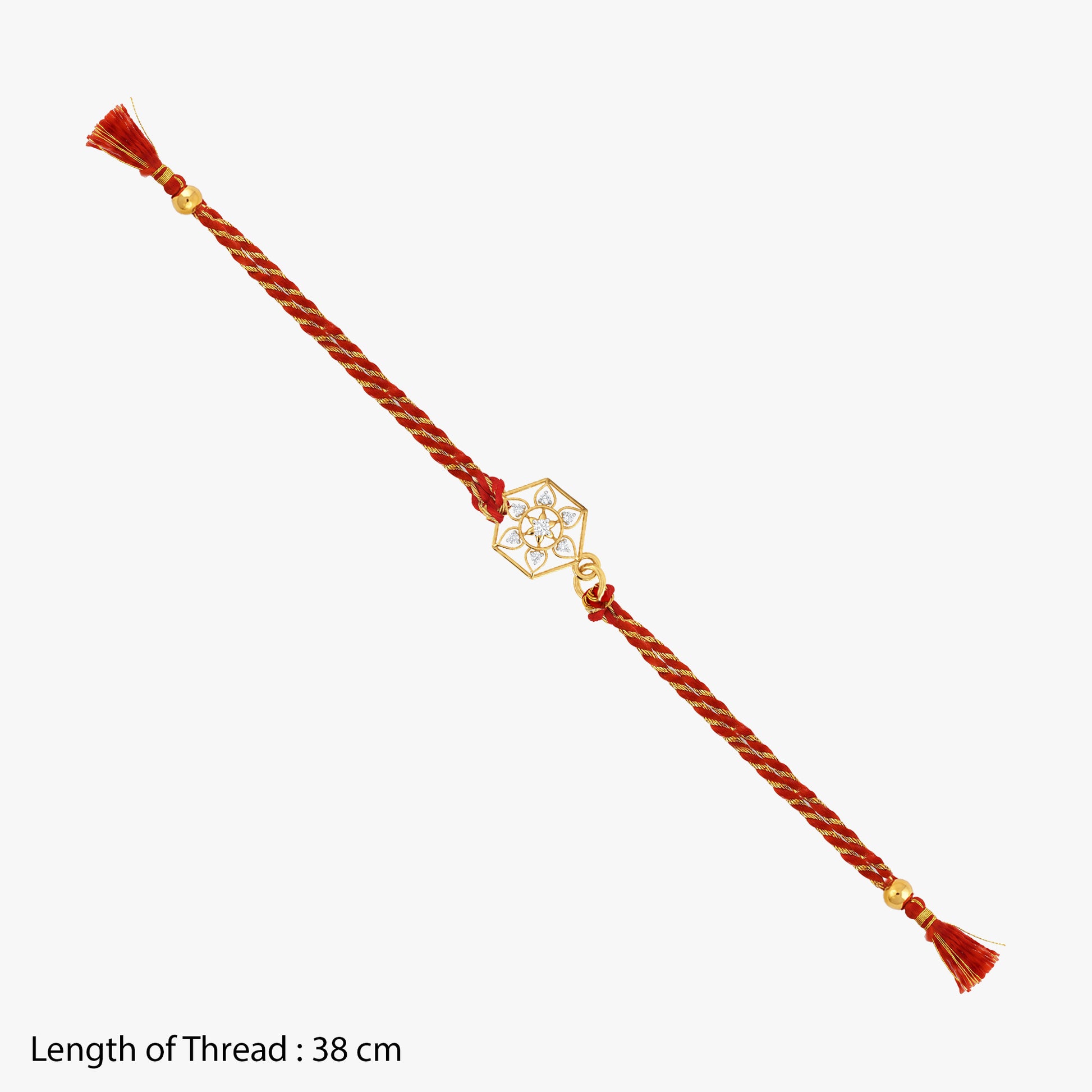 Gold Shree Mandala Lab Grown Diamond Convertible Rakhi Pendant