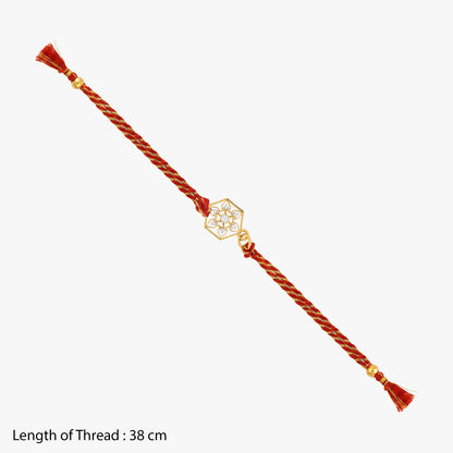 Gold Shree Mandala Lab Grown Diamond Convertible Rakhi Pendant
