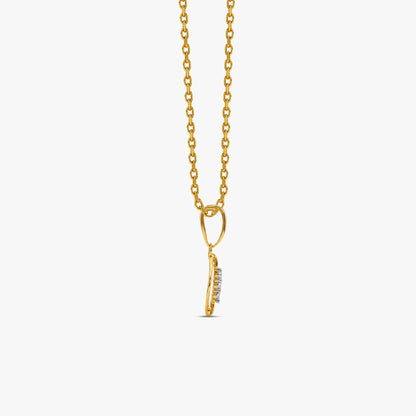 Gold Glimmer Twist Lab Grown Diamond Pendant