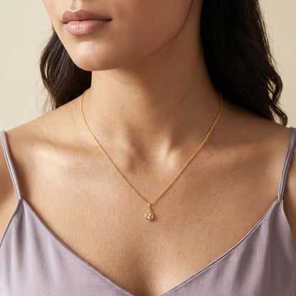 Gold Cascade Duet Lab Grown Diamond Pendant