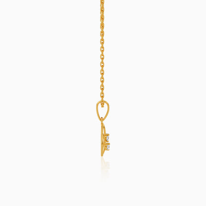 Gold Cascade Duet Lab Grown Diamond Pendant