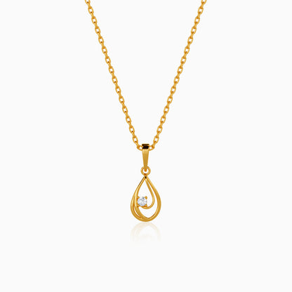 Gold Inner Halo Lab Grown Diamond Pendant