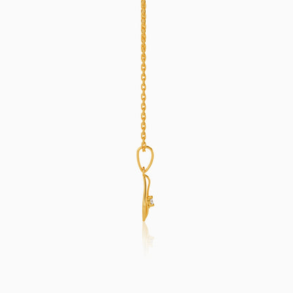Gold Inner Halo Lab Grown Diamond Pendant
