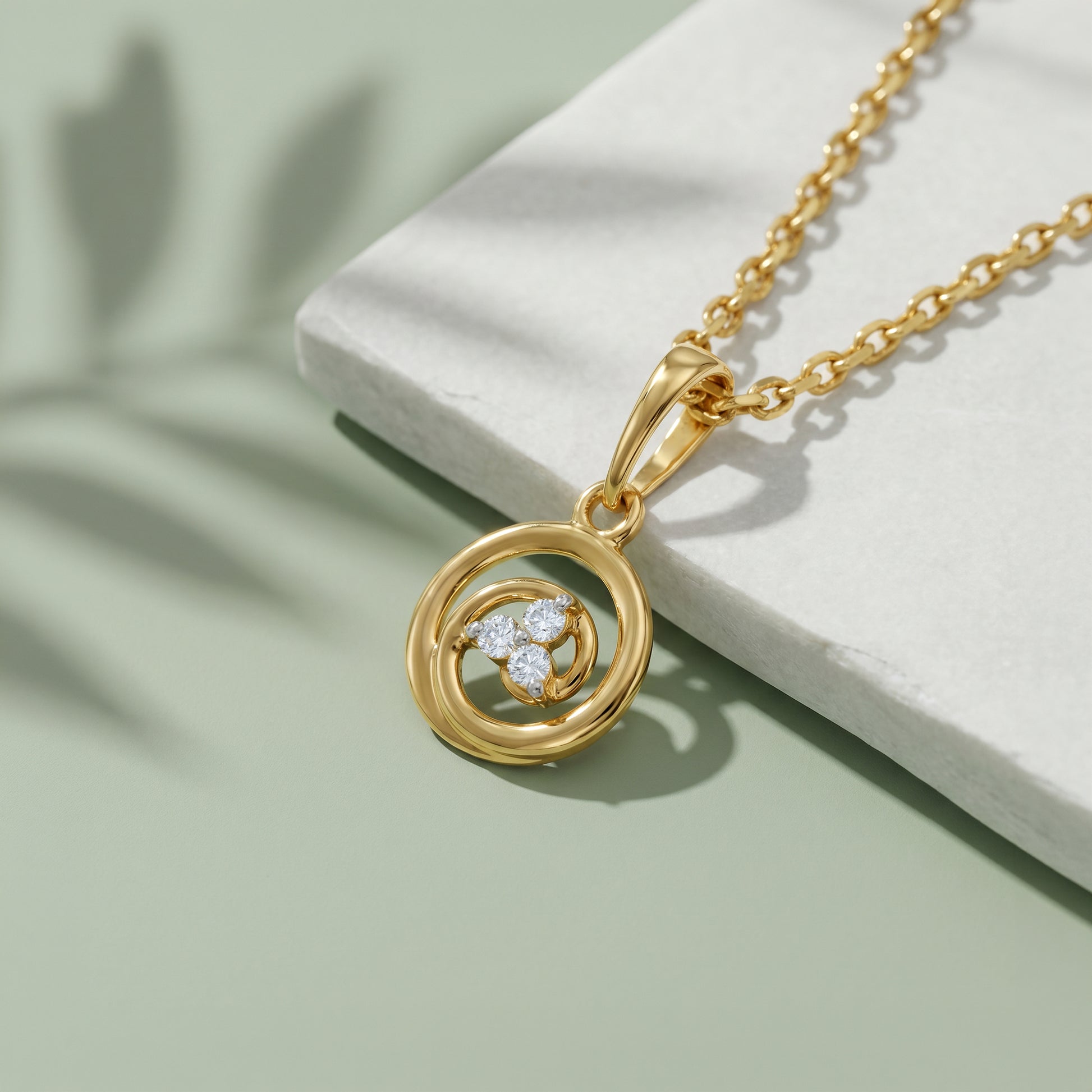 Gold Calista Grace Lab Grown Diamond Pendant