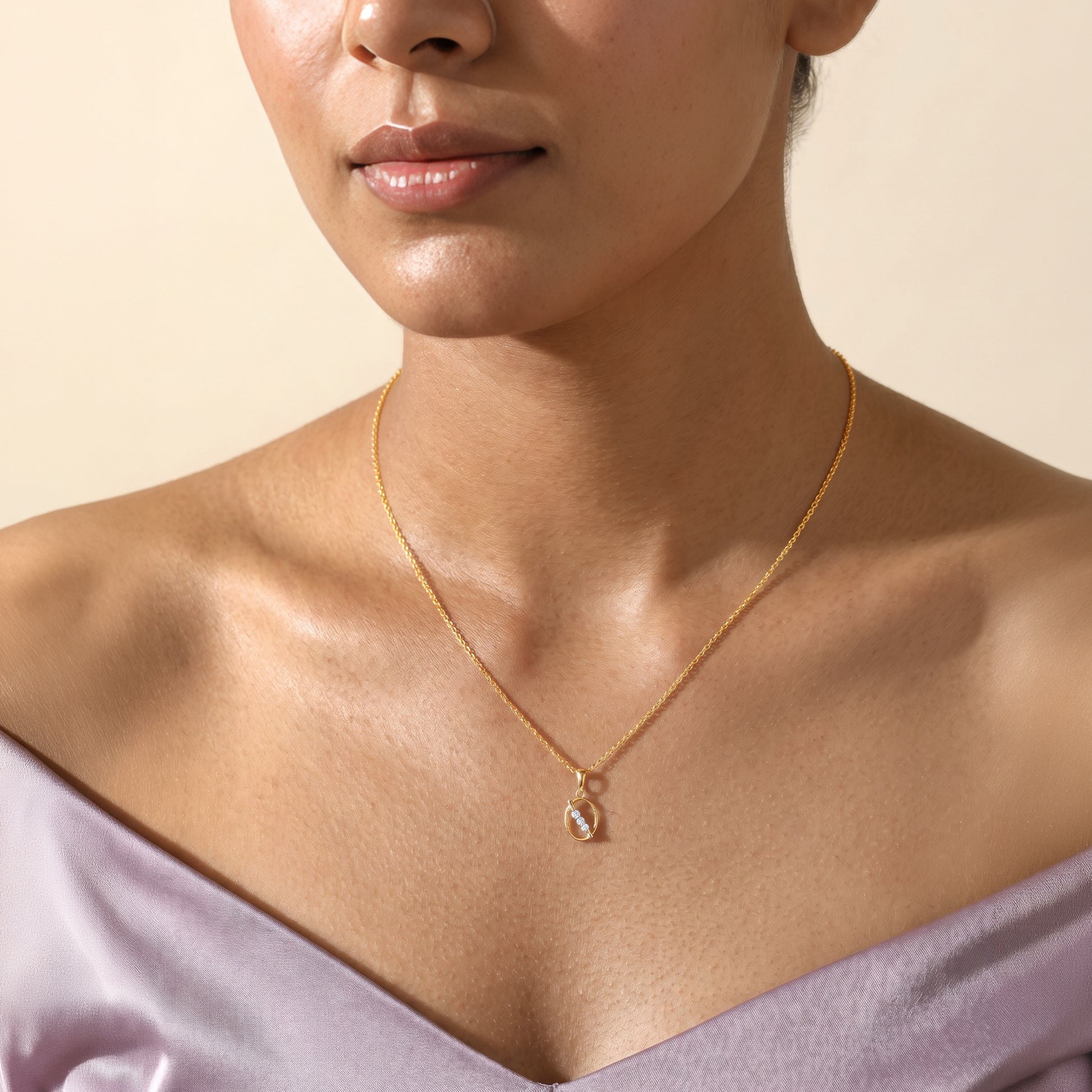 Gold Orbit Allure Lab Grown Diamond Pendant