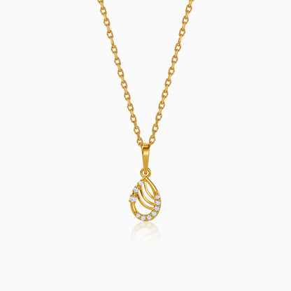 Gold Luna Cascade Lab Grown Diamond Pendant