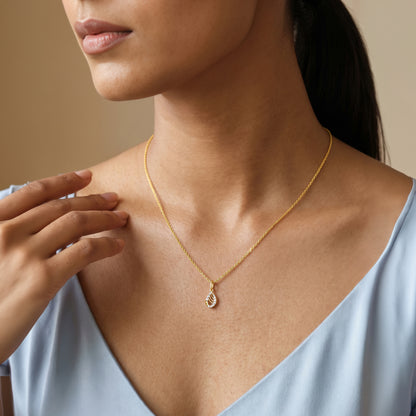 Gold Luna Cascade Lab Grown Diamond Pendant
