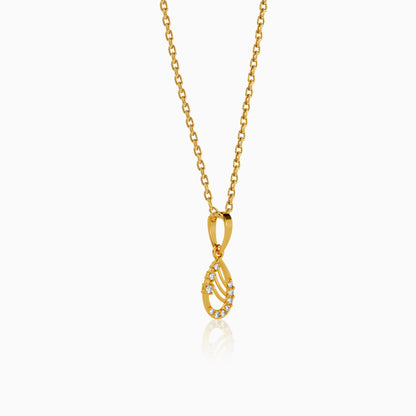 Gold Luna Cascade Lab Grown Diamond Pendant