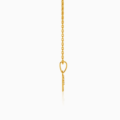 Gold Luna Cascade Lab Grown Diamond Pendant