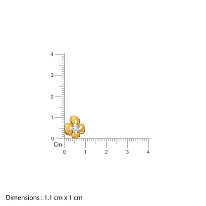 Gold Clover Kiss Lab Grown Diamond Pendant